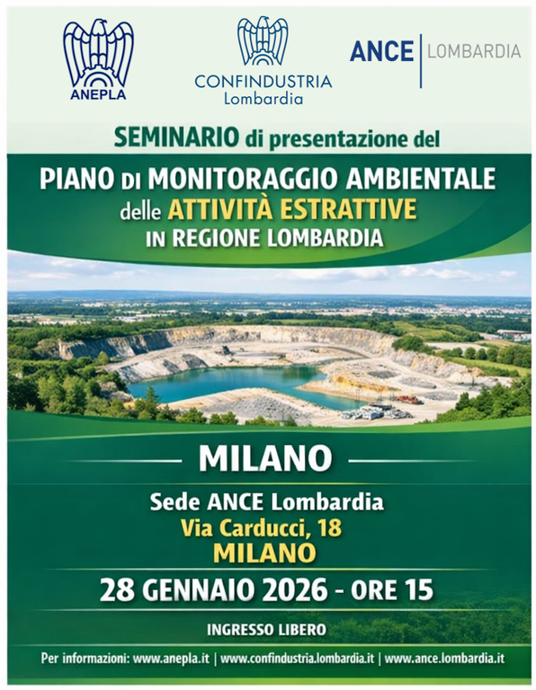 Piano di monitoraggio ambientale delle attività estrattive in Regione Lombardia